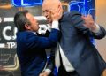 Димитър Рачков разцелува Слави в ефир! Дългия заяви, че спира делото срещу Халвяджиян