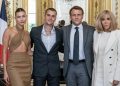 Бийбър и Хейли на посещение при Макрон